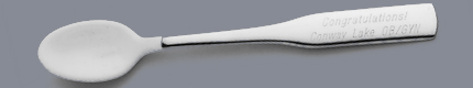 The Reed & Barton Engraved Handle Soft Tip Feeding Spoon